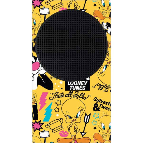 Looney Tunes Tweety and Sylvester Patches Xbox Series S Console Skin